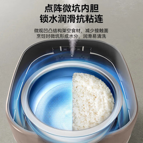 苏泊尔（SUPOR）电饭锅 煮饭锅 低糖电饭煲 4升家用0涂层316L不锈钢内胆 IH加热多功能 SF40HC1904