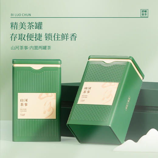 【年货茶礼】茶叶 碧螺春  2025年新茶 明前 茶叶礼盒 茶饮 华源 250g【山河茶事礼盒】 商品图5