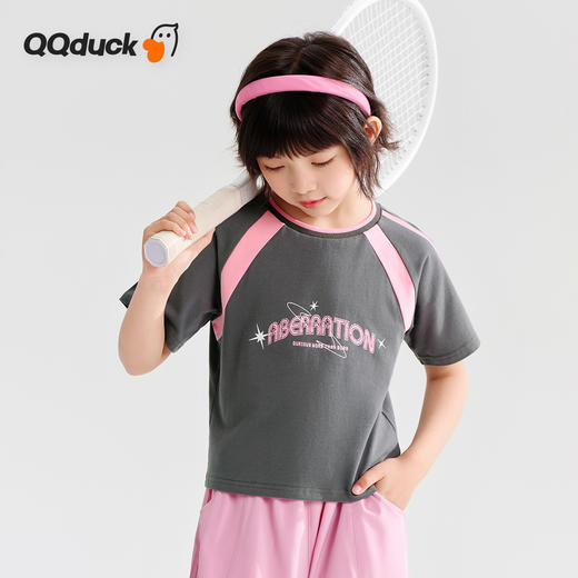 【120-165】【可可鸭】女童夏季休闲短款上衣短袖T恤（95%棉 5%氨纶） 商品图8