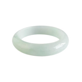 【天然正品】天然无纹裂正桩细腻糯种绿底55.5号翡翠手镯女士现售价：4280！080425NJM68