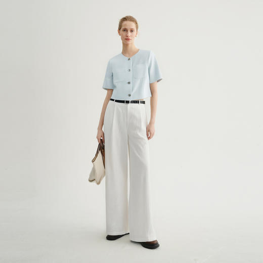 【商场同款】麦檬夏实穿主义百搭冰点蓝短外套5F6113001 商品图1