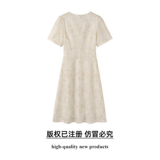 奢姿大码女装2025夏季小香风时尚连衣裙胖妹妹假口袋气质V领裙子9952821126 商品图1