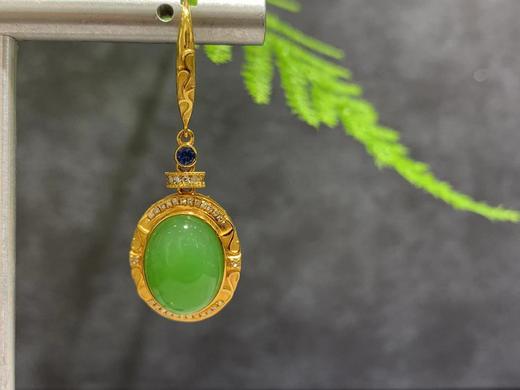 【御珠宫坊】金镶碧玉耳坠 商品图2