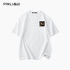 PINLI品立2025夏季新款男士贴布绣花落肩圆领短袖T恤BG252111046 商品缩略图4