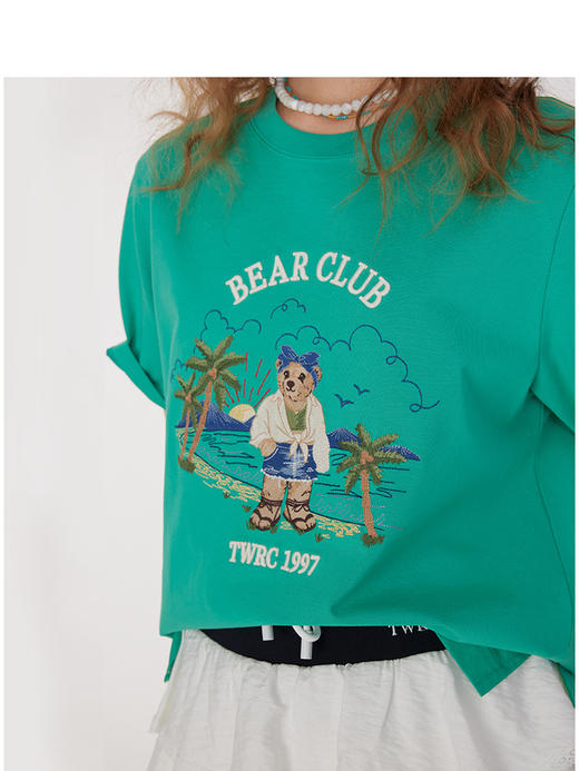 Teenie Weenie小熊字母圆领T恤女夏季女t恤TTRA252505T 商品图4