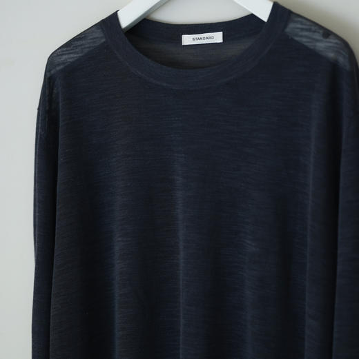 两色长袖针织T 商品图1