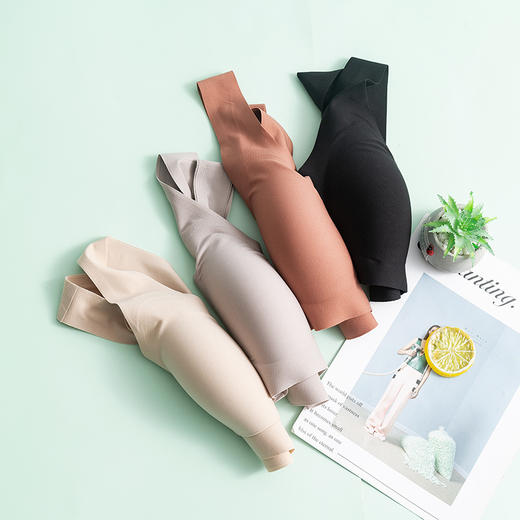 丁摩一片式无痕真丝无钢圈文胸光面薄款桑蚕丝内衣可拆卸高弹透气AL2S115 商品图3