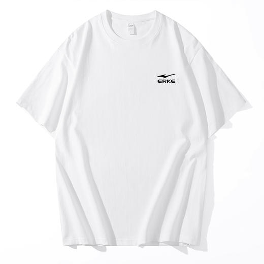 优选丨【买一送一】鸿星尔克 240g精梳纯棉宽松版短袖 圆领T恤情侣款 EK-ML24230 商品图2