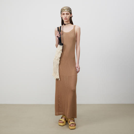 lost in echo2025年夏季新款度假风双条带草编厚底增高粗跟凉鞋女 商品图4