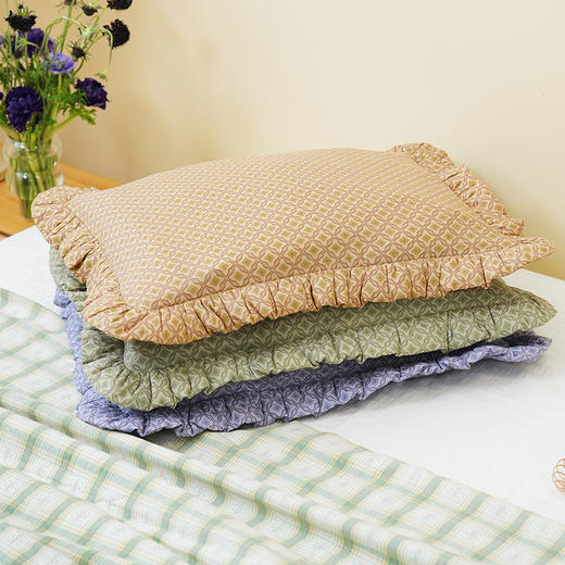 洋水仙系列花边枕荞麦壳枕头荞麦皮睡眠护颈椎睡觉专用纯棉学生儿童 商品图2