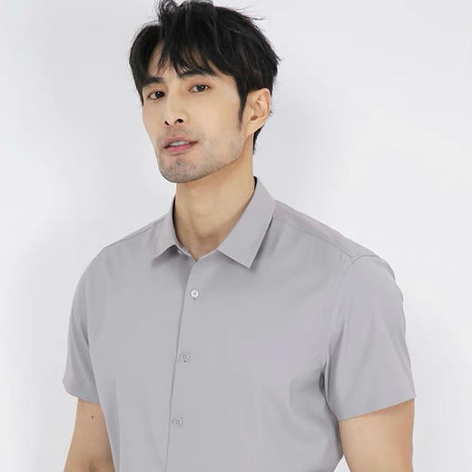 【72小时发出】Gesamy男士桑蚕丝长袖/短袖衬衫 复合莫代尔材质柔软亲肤穿着舒适有型 商品图11