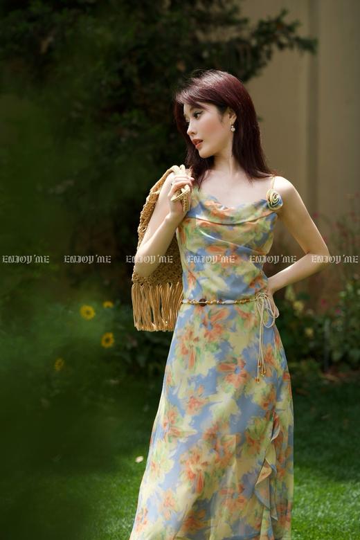【门店同款】ENJOY夏季“悠然之境”莫奈花园吊带裙 162280287 商品图1