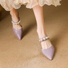 【预售5天】包头凉鞋女外穿精致半拖高级感气质尖头珍珠高跟鞋夏季凉拖鞋SLLK&sl-7908 商品缩略图2