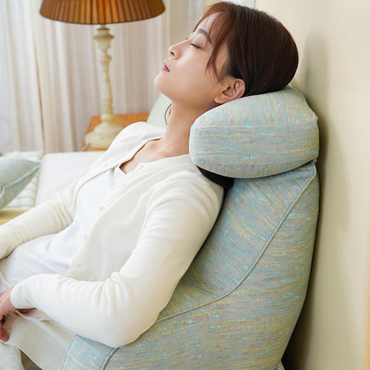 粉笔画系列升级版颈枕护腰靠床头靠垫软包大靠背卧室榻榻米护腰沙发飘窗护颈枕可拆洗 商品图0