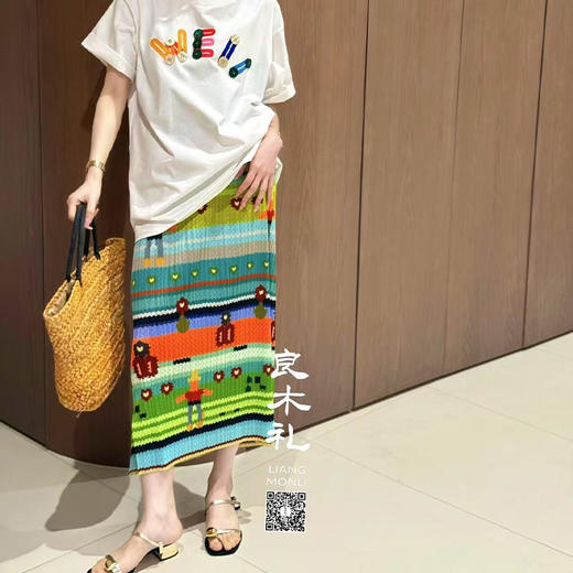 良木礼抽象图案半裙（25018） 商品图1