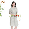 佐尔美夏季新款时尚气质100%桑蚕丝短袖连衣裙女M42LS25 商品缩略图3