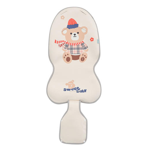 宝宝好V9冰丝凉席婴儿车a类坐垫带护档夏季宝宝安全椅可机洗坐垫 商品图4