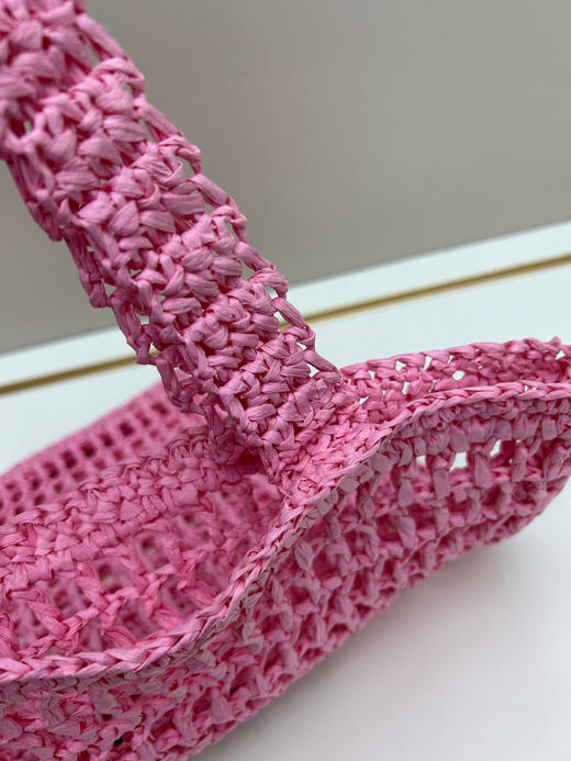 春夏特惠💰430 普拉达酒椰纤维托特包2526 柔和的解构式托特包 商品图6