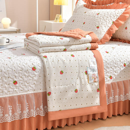 【夏凉被软糯2025针织棉】赫本风水洗棉夏被床盖四件套夏季空调被 商品图2