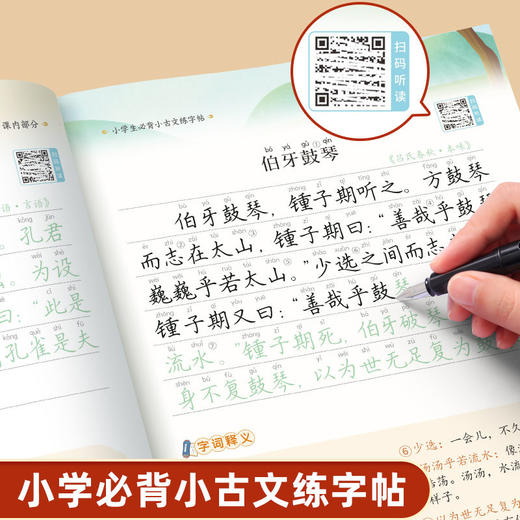 （老会员）小学生文学常识小古文练字帖记忆训练语文巩固规范书写文学汉字 商品图9