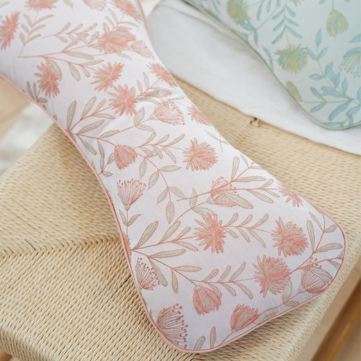 漫山系列艾草荞麦枕颈椎枕荞麦壳圆枕头睡眠支撑专用护颈枕成人高端 商品图2