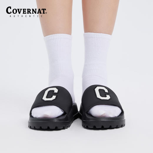Covernat拖鞋情侣款配饰男女新品LOGO拖鞋居家外穿街头潮CO0000SE01 商品图4