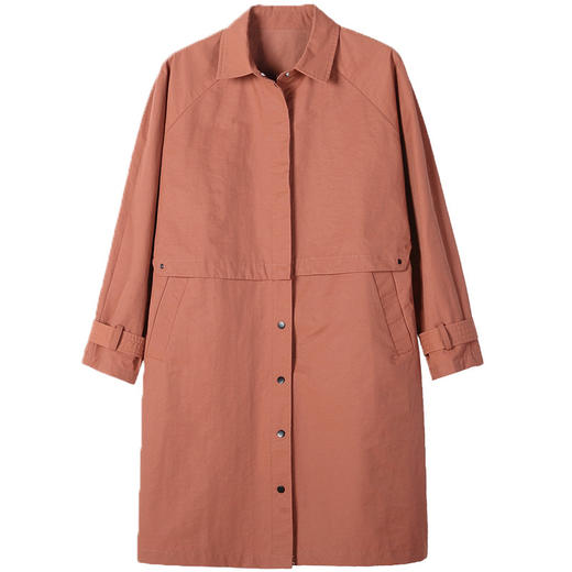 丁摩 高档女风衣中长款大衣春秋季新款高端气质时尚休闲薄款外套5ZF-7006 商品图4