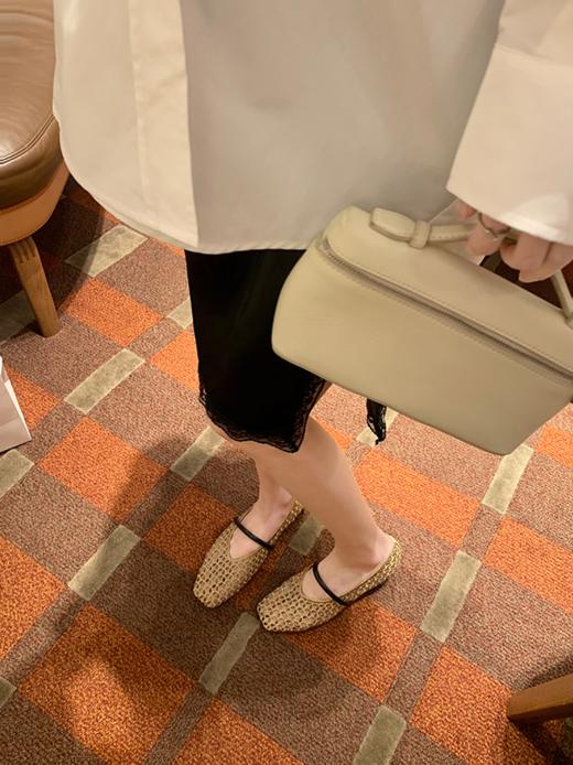 ✨可踩跟简直是懒人福音~ 【缕空+编织+玛丽珍】ROAADN时尚镂空编织一字带玛丽珍 特别推荐给不喜欢露脚趾穿凉鞋的姐妹 商品图5