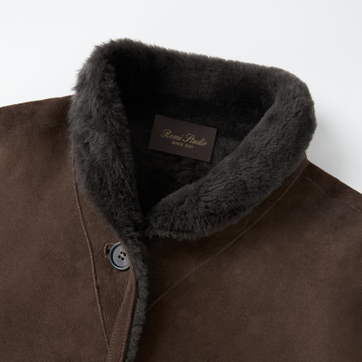 ROMI STUDIO“棕标甄选” 美利奴羊皮皮毛一体绒面皮草 RW24WW70331 商品图3