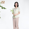 佐尔美夏季新款新中式国风时尚气质桑蚕丝短袖衬衣女M42CS90 商品缩略图0