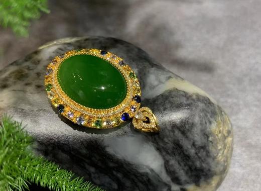 【御珠宫坊】金镶碧玉吊坠 商品图5