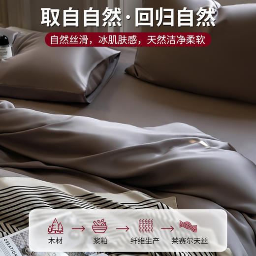 【48小时发货】【适合裸睡】a类母婴兰精100s天丝四件套/三件套/被套 商品图2