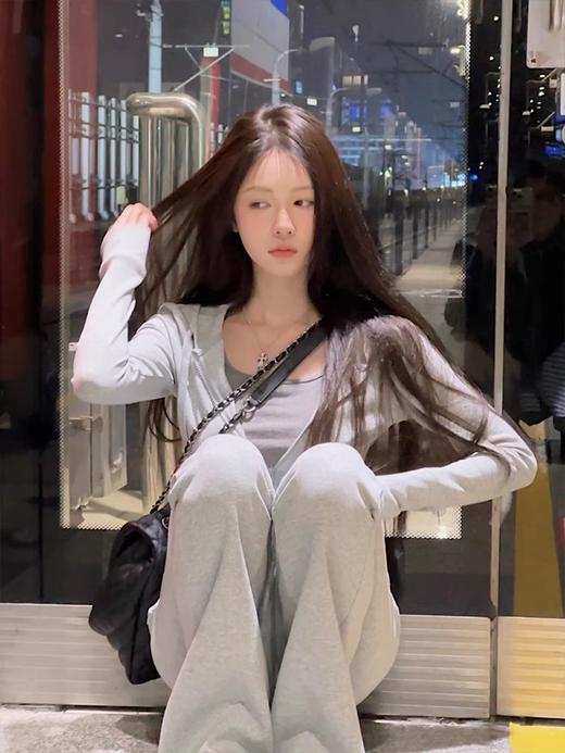 现货  早春造型B备 修身连帽卫衣套装 商品图3