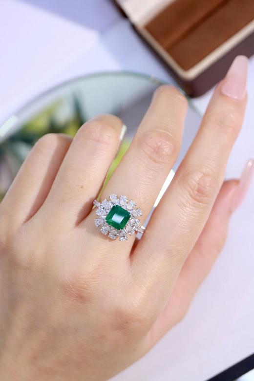 1.4ct刻面祖母绿戒指 商品图3