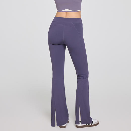 跃牌【周游世界系列】春夏新款高腰提臀透气紧身健身裤运动训练开叉显瘦喇叭裤PT2412 商品图2