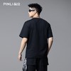 PINLI品立2025夏季新款男士潮流百搭短袖T恤贴布绣潮牌休闲体恤衫BG252111048 商品缩略图2