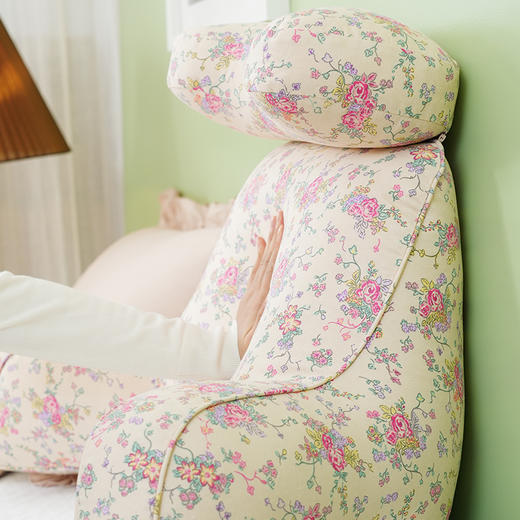 玫瑰系列升级版颈枕护腰靠床头靠垫软包大靠背卧室榻榻米护腰沙发飘窗护颈枕可拆洗 商品图4