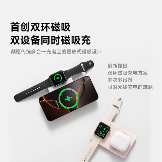 倍思 EnerFill FT11 iWatch磁吸二合一移动电源 10000mAh 27W 商品图5