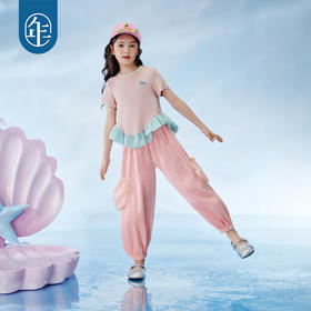 年衣裤子儿童2025新款夏季甜美宽松女孩休闲贝有引力长裤