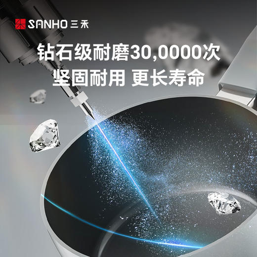 三禾钻石陶钛0氟不粘锅18cm奶锅超级陶瓷家用电磁炉燃气灶通用奶锅 商品图2