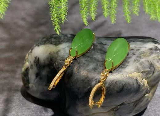 【御珠宫坊】金镶碧玉耳坠 商品图3