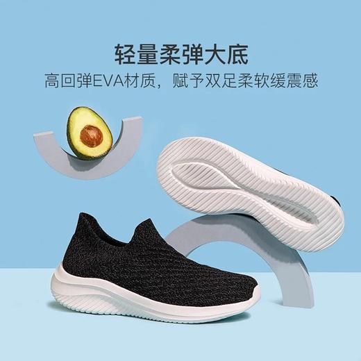 男女轻盈弹软懒人健步鞋 飞织面料 一脚蹬设计 商品图4