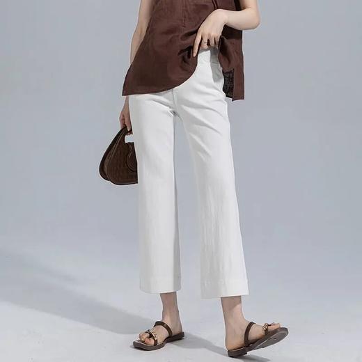 【高货xg】全新升级【铂金会员155/天猫209/差价54】(04724) 洛诗琳新款春夏九分微喇牛仔裤弹力高腰显瘦鱼尾喇叭裤 商品图0