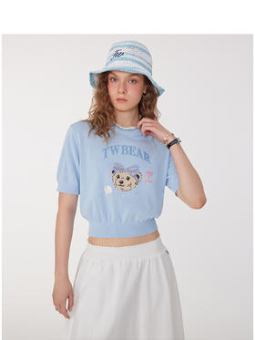 Teenie Weenie小熊卡通毛衣女夏季女毛衫TTKW252508T