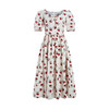 HeyDress原创扶桑花连衣裙女夏季法式高腰显瘦气质浪漫泡泡袖裙子 商品缩略图4