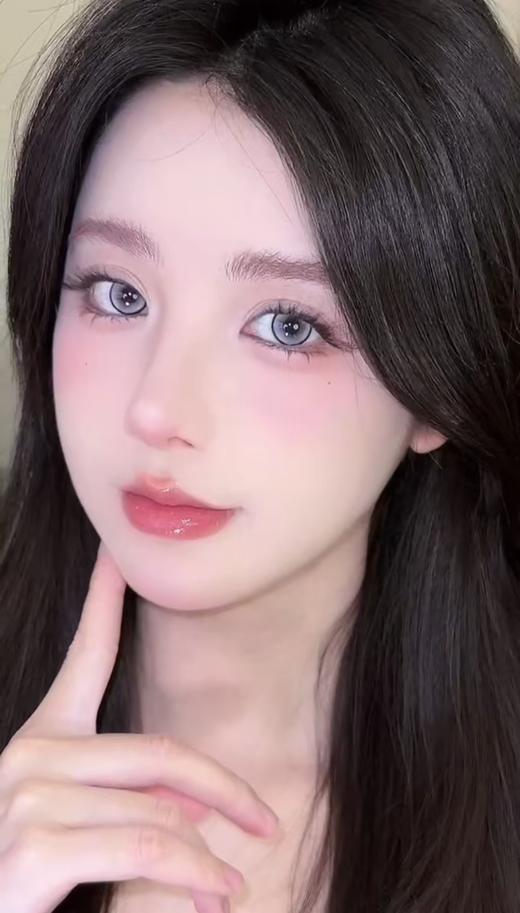 <月抛中直径>KIKICON-白玉海棠 灰 -14.2mm【月抛 0-1000度 含525/575】 商品图3