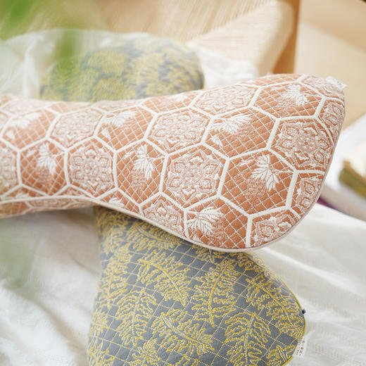 凤尾蕨系列艾草荞麦枕颈椎枕荞麦壳圆枕头睡眠支撑专用护颈枕成人高端 商品图2