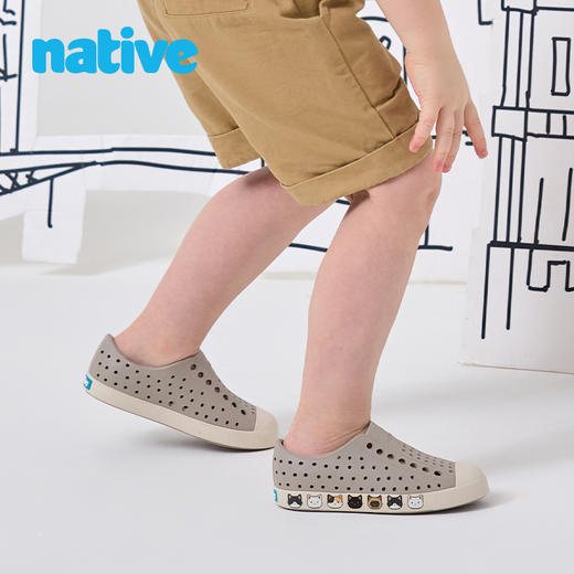 【儿童印花】native可爱图案印花洞洞鞋儿童休闲沙滩凉鞋 商品图1