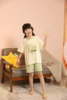 【第二件 0 元｜ 满2件 5 折】【秀黛】女童爱心印花短袖套装女童夏季家居服睡衣S2440003T【门店同款】 商品缩略图0