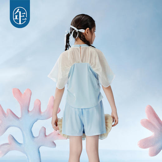 【云优选】年衣童装儿童短袖T恤女童2025年夏季新款新中式贝有引力T恤 商品图4